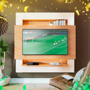 Ver imagem 6 de Painel para TV até 58 Polegadas com Fita de LED 1 Prateleira Abruzzo Yescasa