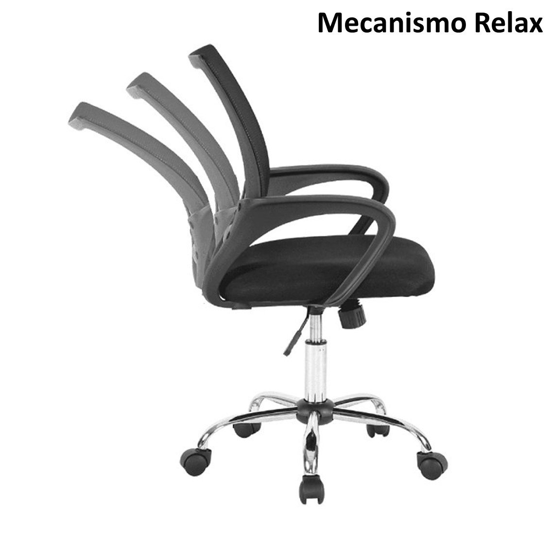 Cadeira para Escritório Diretor Tela Mesh com Relax Tok 3310 Or Design - 5