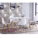 Ver imagem 1 de Kit Mesa Jantar Eiffel 120x80cm Branca + 4 Cadeiras Charles Eames
