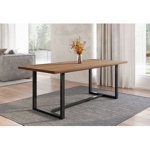 Mesa Jantar 210x92cm Tampo Madeira Maciça Lumber CabeCasa MadeiraMadeira