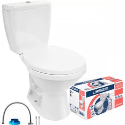 Kit Combo Lorenzetti Way Bacia com Caixa Acoplada Branco - 2